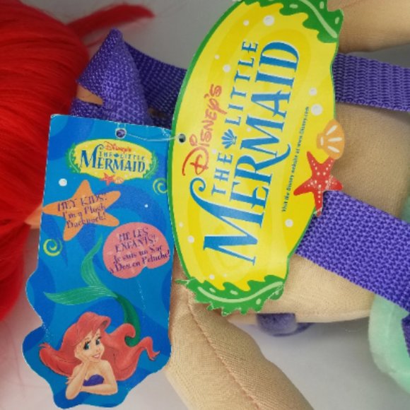 Rare Vintage Ariel Plush Backpack The Little Mermaid Disney 90s - Picture 8 of 10